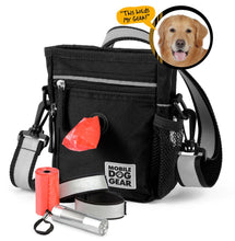 Load image into Gallery viewer, Bundle: ODG Day/Night Walking Bag (Black) and ODG Dine Away Set TM (Med/Lg Dogs) (Black)
