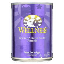 Load image into Gallery viewer, Wellness Pet Products Dog Food - Chicken And Sweet Potato Recipe - Case Of 12 - 12.5 Oz.
