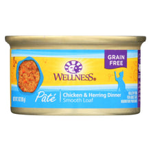 Load image into Gallery viewer, Wellness Pet Products Cat Food - Chicken And Herring - Case Of 24 - 3 Oz.
