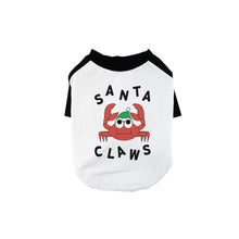 Load image into Gallery viewer, Santa Claws Crab Pet Baseball Shirt for Small Dogs
