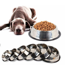 Load image into Gallery viewer, SUPREPET Stainless Steel Non-slip Feeding Bowl For Pets Anti-fall And Anti-bite Dog Bowl And Cat Anti-fall  Feeding Bowl
